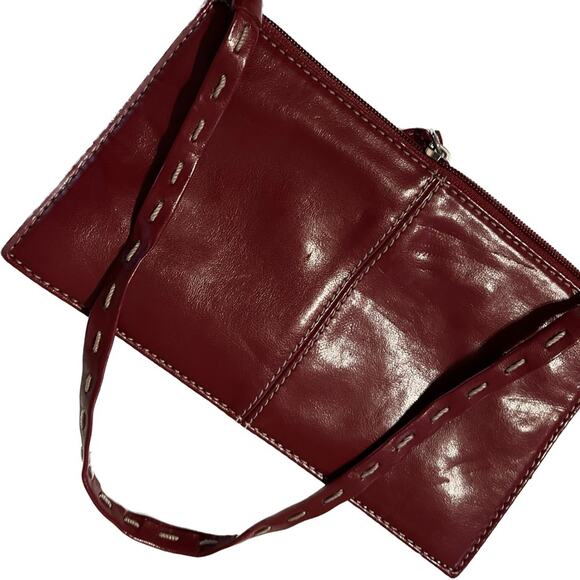 Charter Club Clutch purse.  Zipper closure. 1 inside zipper pouch. Cranberry - Picture 1 of 12